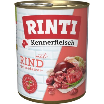 RINTI Kennerfleisch Nassfutter Hund, Adult, Dose, Rind 12x800 g