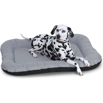 Knuffelwuff Wasserfestes In und Outdoor Hundebett Lucky aus Nylongewebe grau XL