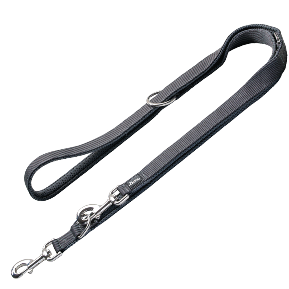 HUNTER Führleine Divo & Maldon, grau - 200 cm lang, 25 mm breit